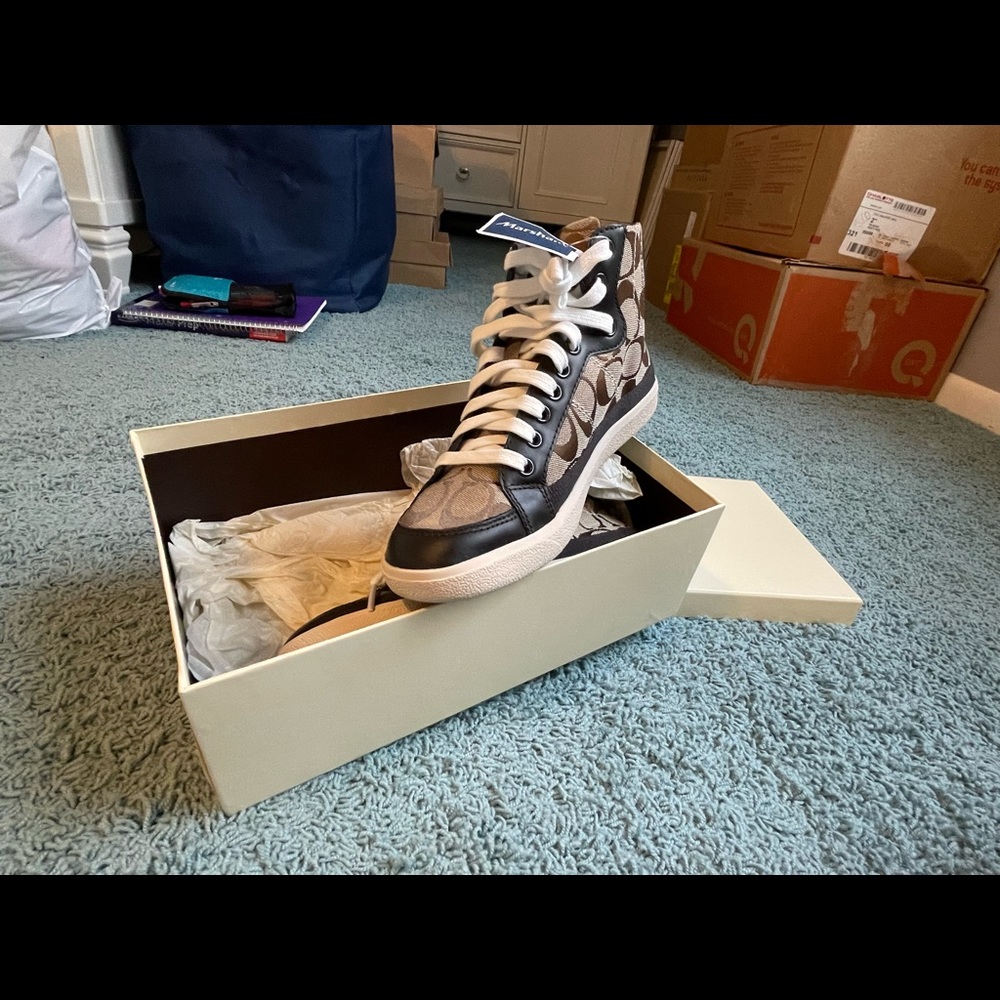 Coach high-top sneakers, style:Ellis, size: 7